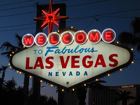 Das berühmte Schild von Las Vegas.