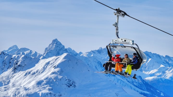 Skifahren in Davos Klosters (Graubünden). Bild: Schweiz  Tourismus