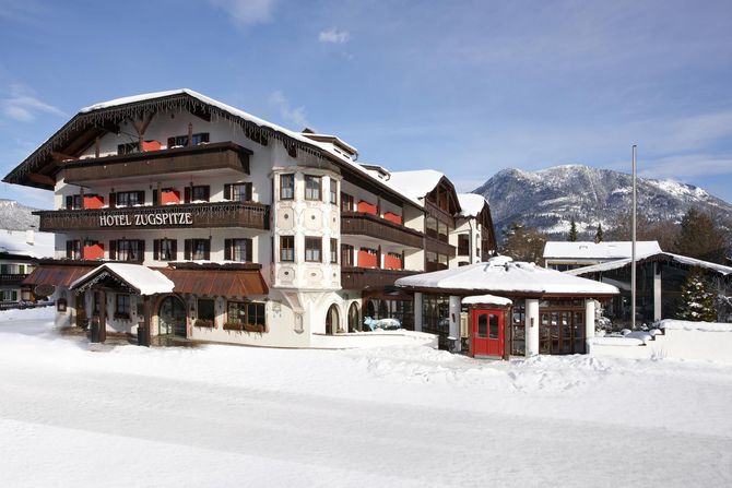 Das Hotel Zugspitze in Garmisch-Partenkirchen. Bild: Hotel Zugspitze